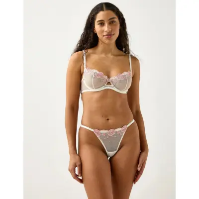Lindex Ella M – Thong With Low Waist - Cream - S