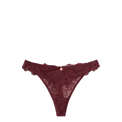 Lindex Stringtrosa I Spets Med Normalhög Midja Burgundy