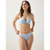Lindex Thong With Regular Waist - Blue - M