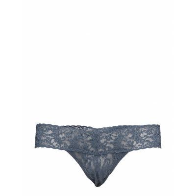 Hanky Panky Signature Lace, Low Rise Thong, Rolled Stringtrosa Underkläder Blå Hanky Panky