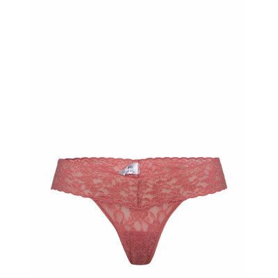 Hanky Panky Signature Lace, Low Rise Thong, Rolled Stringtrosa Underkläder Rosa Hanky Panky