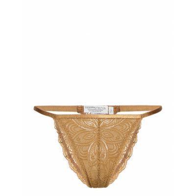 Luna String Stringtrosa Underkläder Brun Underprotection