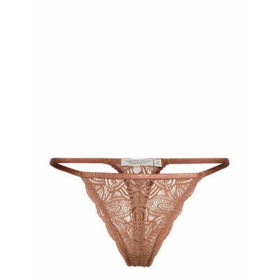 Luna String Stringtrosa Underkläder Brun Underprotection