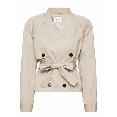 Mapinagz Short Trenchcoat Trench Coat Rock Beige Gestuz