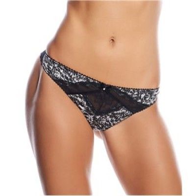 Marie Meili Angela Thong Black Animal * Fri Frakt *