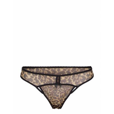 Md Peekaboo Leopard Print Thong 4 Stringtrosa Underkläder Brun Marlies Dekkers