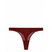 Understatement Underwear Mesh Thong Burgundy