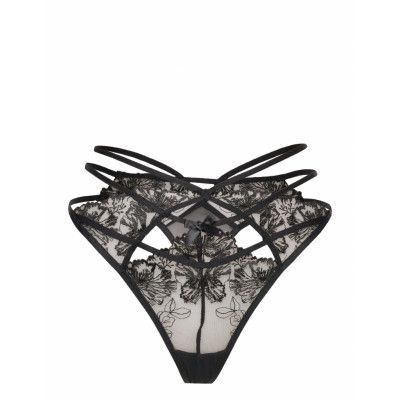 Michayla Hl String Stringtrosa Underkläder Svart Hunkemöller