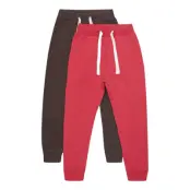 Minymo Basic 37 -Sweat Pant (2-Pack) - Red - 134