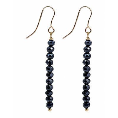 Miranda String Ear Black Örhänge Smycken Svart Pipol's Bazaar