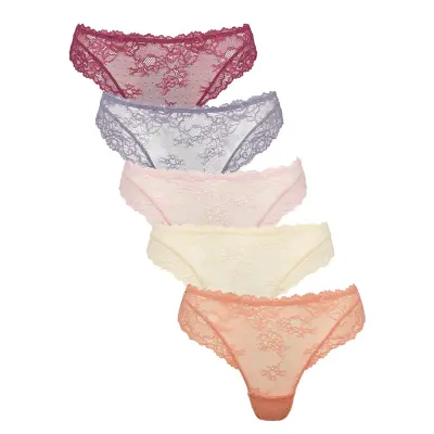 Missya Lace String 5-Pack Multi/patterned