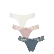 Missya Seamless String W Lace On Side 3-Pack - White - XL