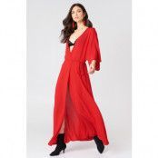 NA-KD Boho Coat Dress - Red