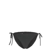 NIKE SWIM Nike Swoosh Terry Towelling String Bikini Bottom Svart
