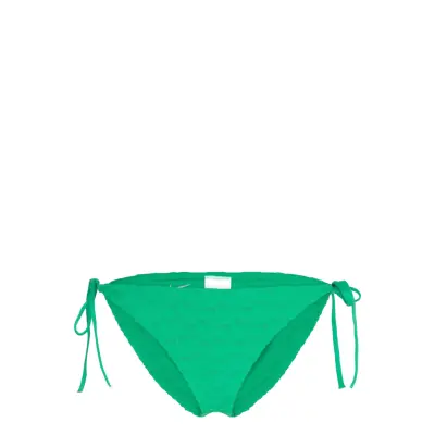 NIKE SWIM Nike Swoosh Terry Towelling String Bikini Bottom Grön