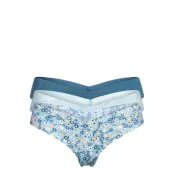 No Show Thong Pack Stringtrosa Underkläder Blå Aerie