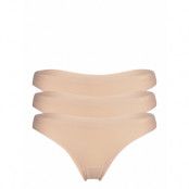 Nude Invisible Thong 3-Pack Stringtrosa Underkläder Beige AIM'N