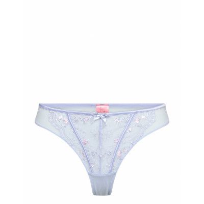 Olivia String R *Villkorat Erbjudande Stringtrosa Underkläder Blå Hunkemöller