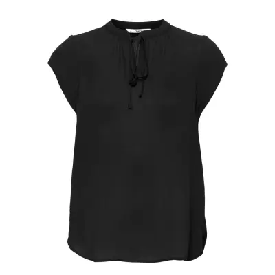 Onlalma Life Poly S/S String Top Solid 3 Blouses Short-sleeved Svart ONLY