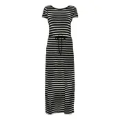 Onlmay Life S/S String Maxi Dress Jrs Maxiklänning Festklänning Svart ONLY