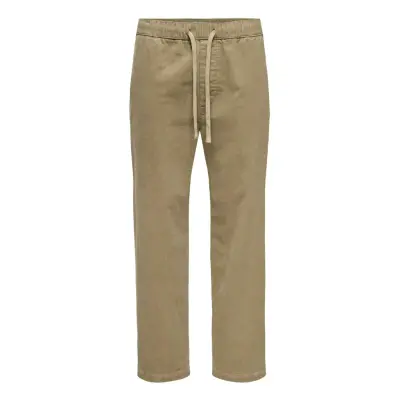 ONLY & SONS Onsfade Loose 0188 String Cord Pant Beige