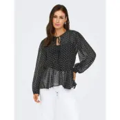 ONLY Onlisabella Ls String Top Wvn - Black - XS