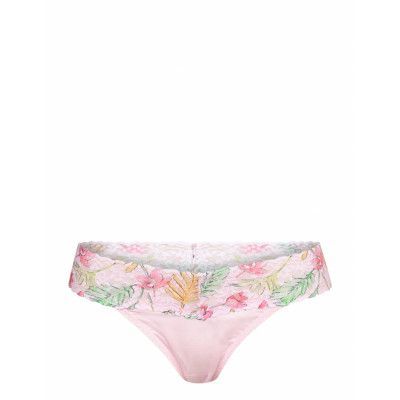 Hanky Panky Classic Leopard Cotton, Original Rise Thong Stringtrosa Underkläder Rosa Hanky Panky