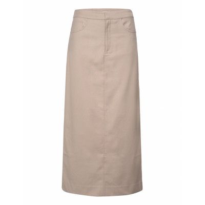 Paulagz Hw Skirt Lång Kjol Brun Gestuz