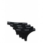 Pieces Pclogo Lady Thong 4 Pack Noos Bc Svart