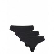 Pcnamee Thong 3-Pack Noos Stringtrosa Underkläder Svart Pieces