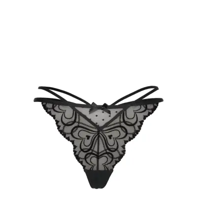 Pippa String Tr Stringtrosa Underkläder Svart Hunkemöller