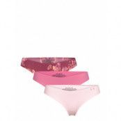 Ps Thong 3Pack Print Stringtrosa Underkläder Rosa Under Armour