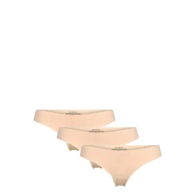 Ps Thong 3Pack *Villkorat Erbjudande Stringtrosa Underkläder Beige Under Armour