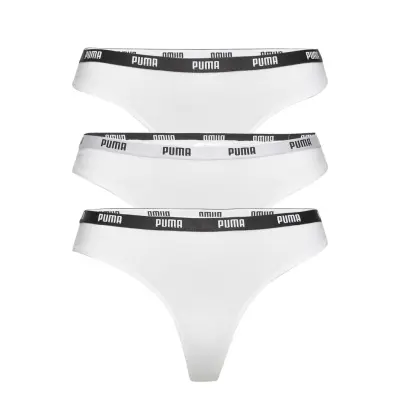 Puma String 3P Pack *Villkorat Erbjudande Stringtrosa Underkläder Vit PUMA
