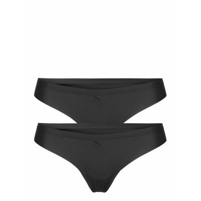 Puma Women Seamless String 2P Pack *Villkorat Erbjudande Stringtrosa Underkläder Svart PUMA