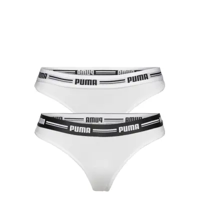 Puma Women String 2P Hang *Villkorat Erbjudande Stringtrosa Underkläder Vit PUMA