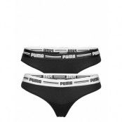Puma Women String 2P Pack Sport Panties Thong Black PUMA