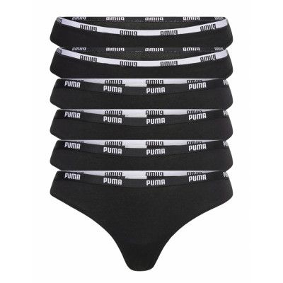 Puma Women String 6P Ecom Sport Panties Thong Svart PUMA