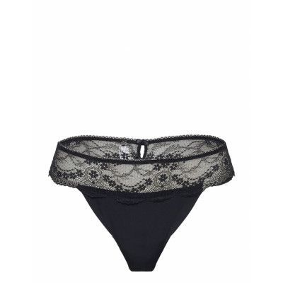 Pure Delicate - Tanga Stringtrosa Underkläder Svart Etam