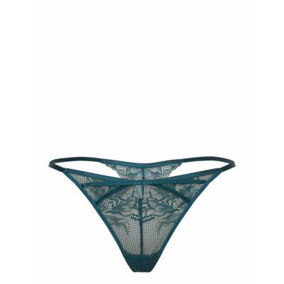 Raquel Hl String R *Villkorat Erbjudande Stringtrosa Underkläder Blå Hunkemöller