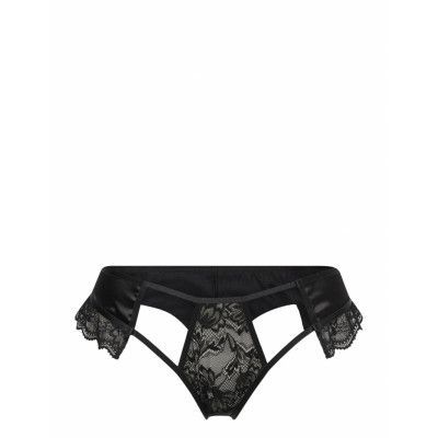 Rosette Thong *Villkorat Erbjudande Stringtrosa Underkläder Svart OW Collection