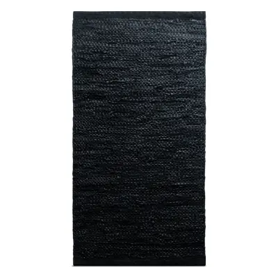 RUG SOLID Leather Svart