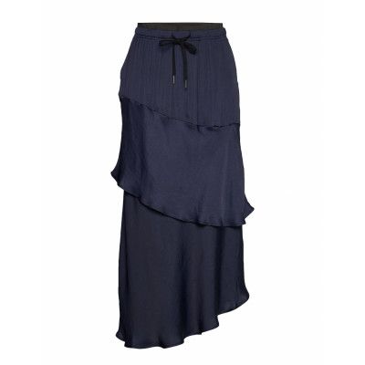 Samour Strings Knälång Kjol Blå Six Ames