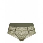 Sassy Sage Lace Highwaist String Lingerie Panties High Waisted Panties Grön Understatement Underwear