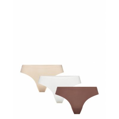 Seamless String 3-Pack Stringtrosa Underkläder Brown Missya