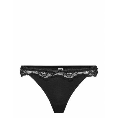 Secret Lace Cotton String R Stringtrosa Underkläder Svart Hunkemöller