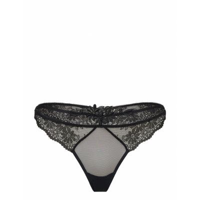 Etam Secrete Lace Thong Svart