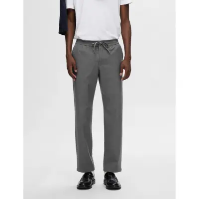 Selected Slh196-Straight Robert String Pant Noos - Grey - S