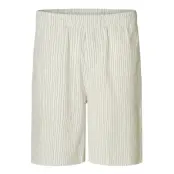Selected Slhloose-Ace Seersucker String Shorts Kräm
