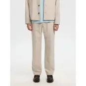 Selected Slm196-Straight Robert String Pant Noos - Beige - L